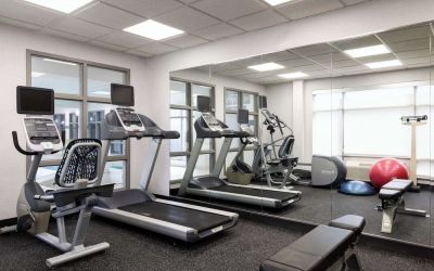 Fitness center at Spark By Hilton Guelph.