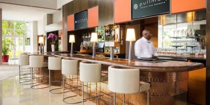 Hotel bar at Pullman Miami Airport.