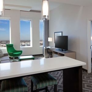 Day use room with living area at Homewood Suites By Hilton LAX Airport.
