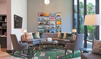 Coworking lounge at Homewood Suites By Hilton LAX Airport.