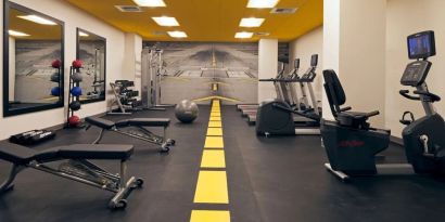 Fitness center available at Homewood Suites By Hilton LAX Airport.