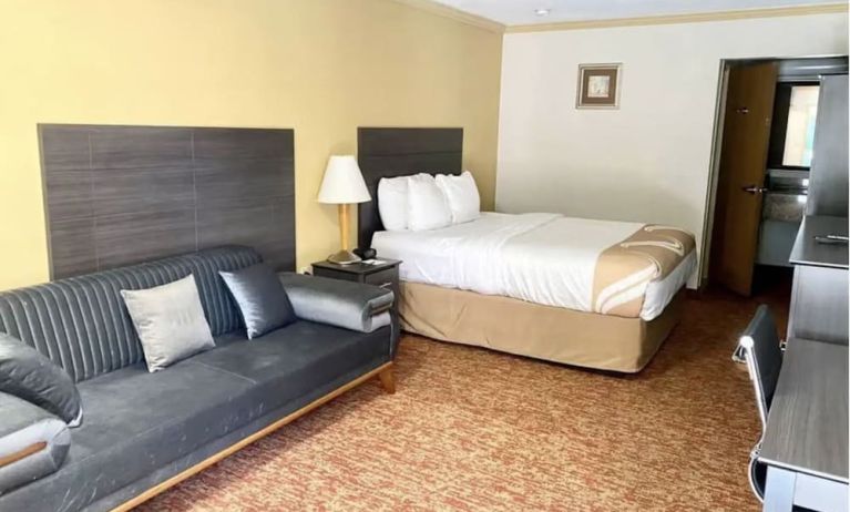 Spacious king suite at Hibiscus Inn & Suites.