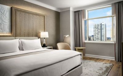 Delux king room with natural light at The Westin Philadelphia.