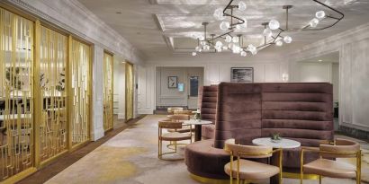 Lobby and coworking space at The Westin Philadelphia.