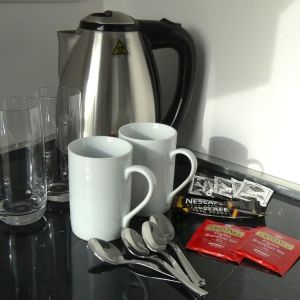 Coffee station at Aiello Suites Milan.