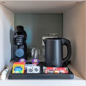 Coffee station at Aiello Hotels Isola Design District.