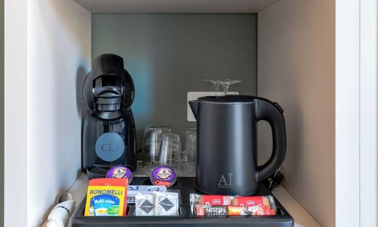 Coffee station at Aiello Hotels Isola Design District.