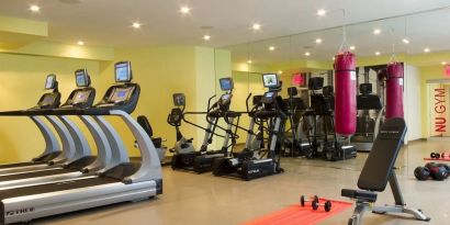 Well equipped fitness center at Nu Hotel - Brooklyn.