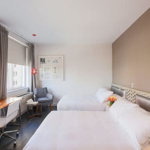 Day use twin room with work desk at Nu Hotel - Brooklyn.