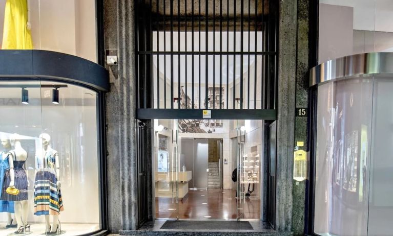 Hotel entrance at Aiello Hotels Duomo.