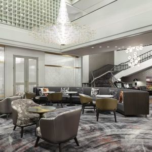 Lounge and coworking space at The Westin New Orleans.