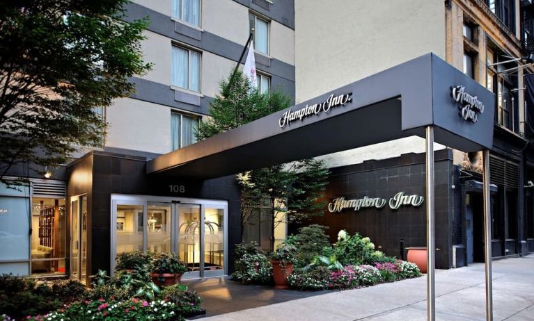 Hotel entrance at Hampton Inn Manhattan Chelsea.
