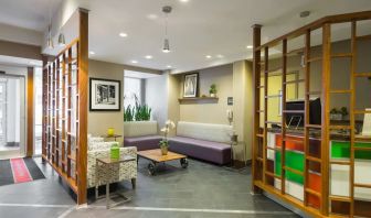 Hotel lobby at Hampton Inn Manhattan Chelsea.