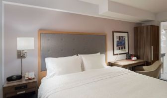King bed at Hampton Inn Manhattan - Madison Square Garden.