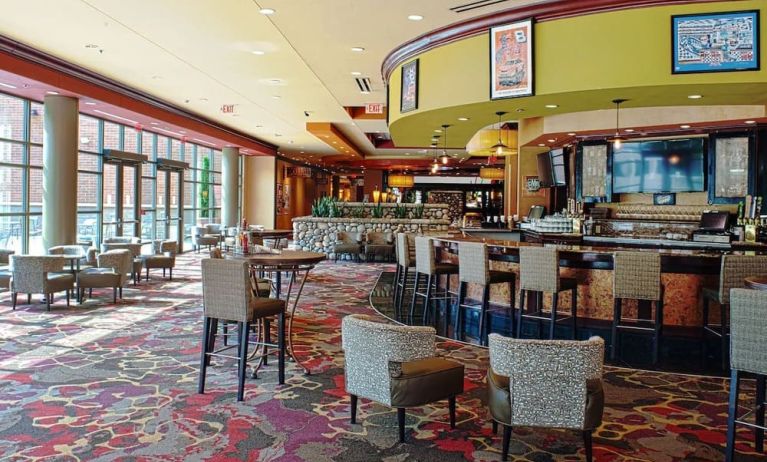 Co-working space along the bar at Embassy Suites By Hilton Charlotte-Concord-Golf Resort & Spa.