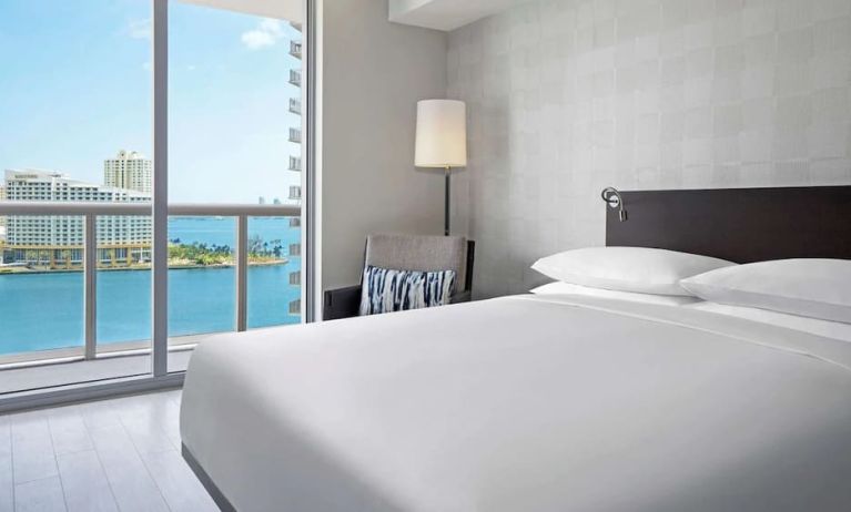 King bed at Hyatt Centric Brickell Miami.