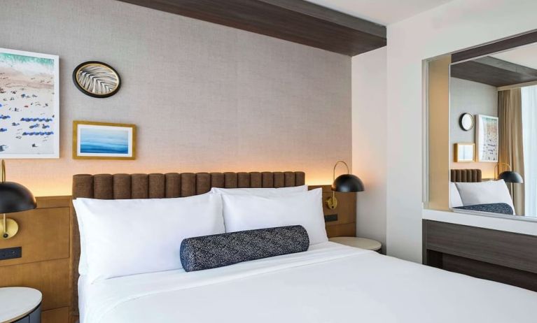 King bed at Hyatt Centric Miami South Beach.