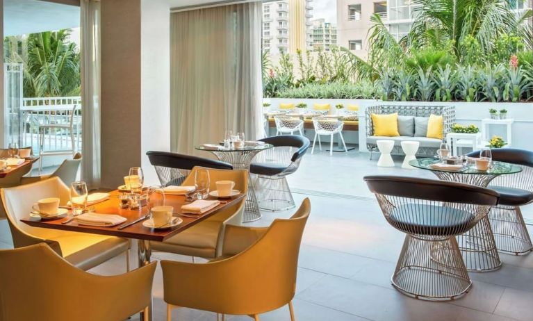 On-site restaurant at Hyatt Centric Miami South Beach.