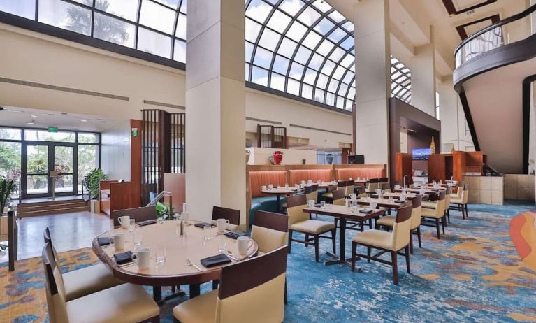 Dining area at Hilton Miami Airport Blue Lagoon.