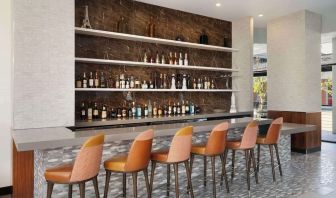 Hotel bar at DoubleTree By Hilton Long Island City, NY.