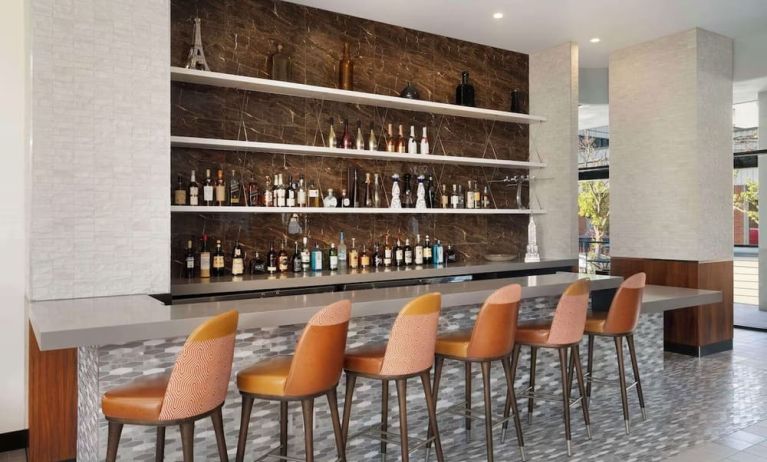 Hotel bar at DoubleTree By Hilton Long Island City, NY.