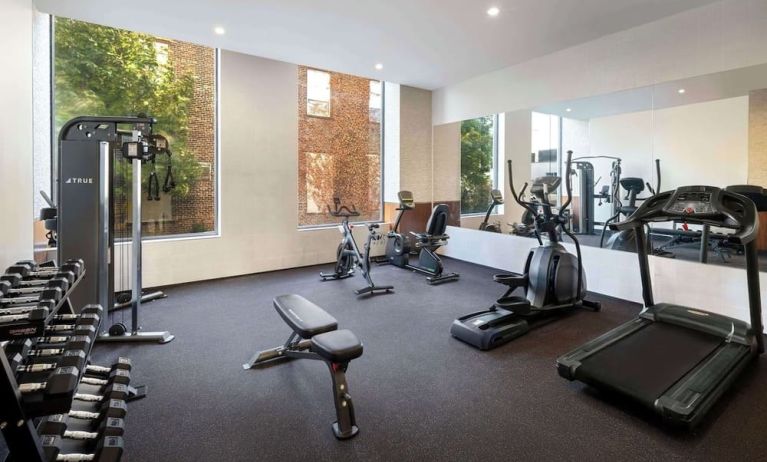 Fitness center at DoubleTree By Hilton Long Island City, NY.