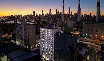 City skyline at DoubleTree By Hilton Long Island City, NY.