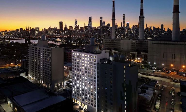 City skyline at DoubleTree By Hilton Long Island City, NY.