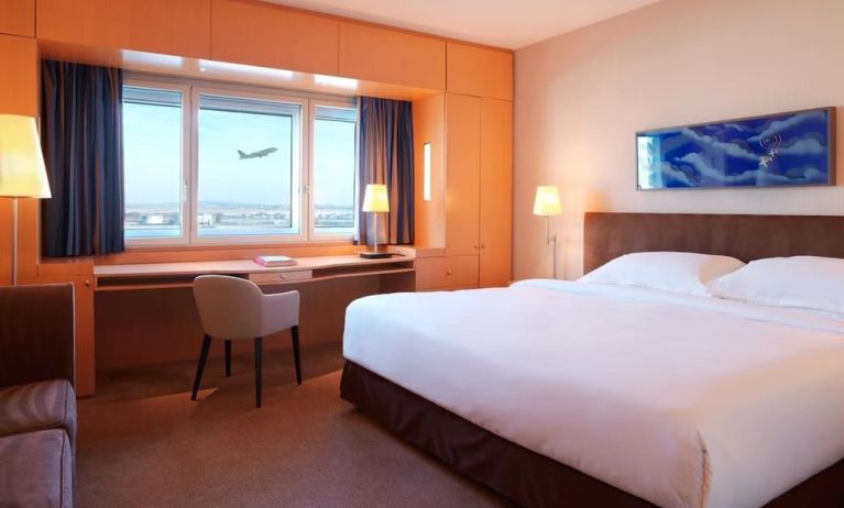 Day use room at Sheraton Paris Charles De Gaulle Airport Hotel.