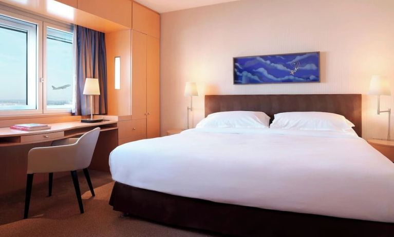Day use room at Sheraton Paris Charles De Gaulle Airport Hotel.