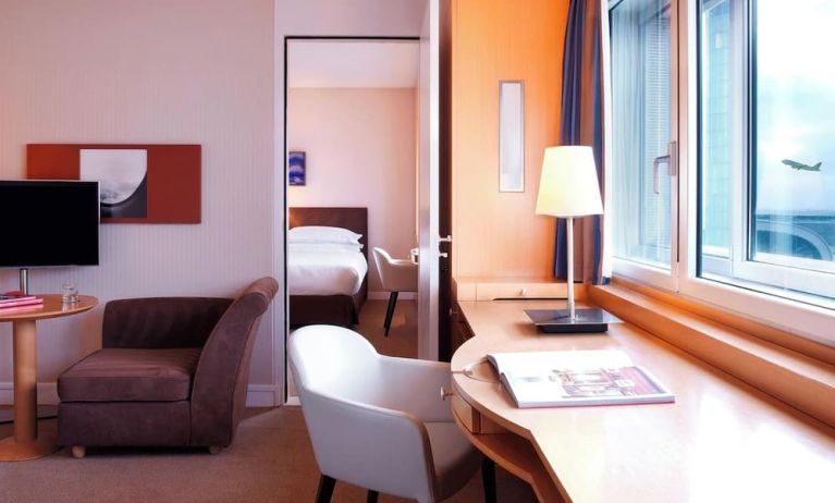 Day use room at Sheraton Paris Charles De Gaulle Airport Hotel.