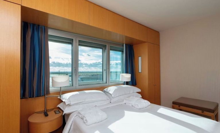 Day use room at Sheraton Paris Charles De Gaulle Airport Hotel.