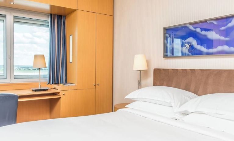 Day use room at Sheraton Paris Charles De Gaulle Airport Hotel.