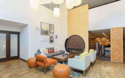 Lobby seating at Hampton Inn & Suites Denver Tech Center.