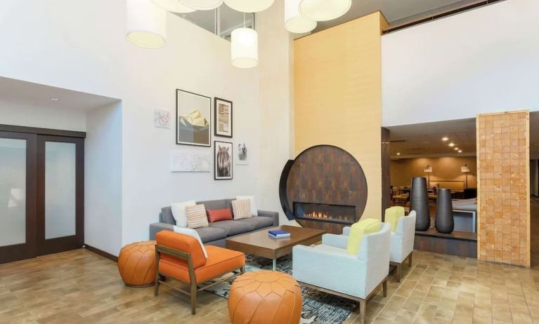 Lobby seating at Hampton Inn & Suites Denver Tech Center.