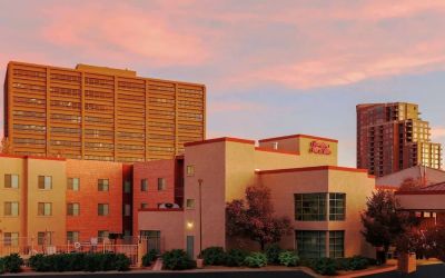 Hotel exterior at Hampton Inn & Suites Denver Tech Center.