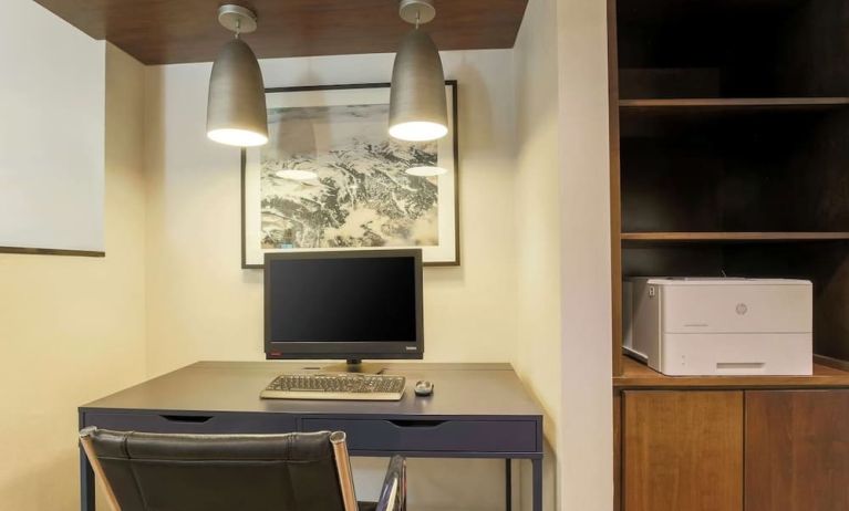 Business center at Hampton Inn & Suites Denver Tech Center.