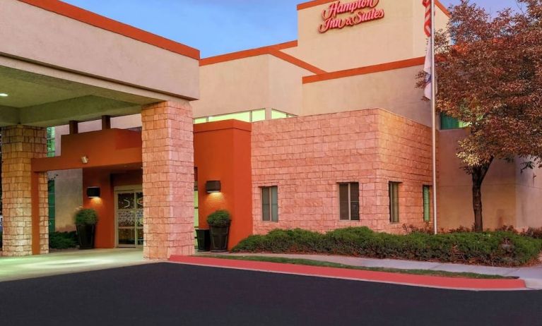 Hotel entrance at Hampton Inn & Suites Denver Tech Center.