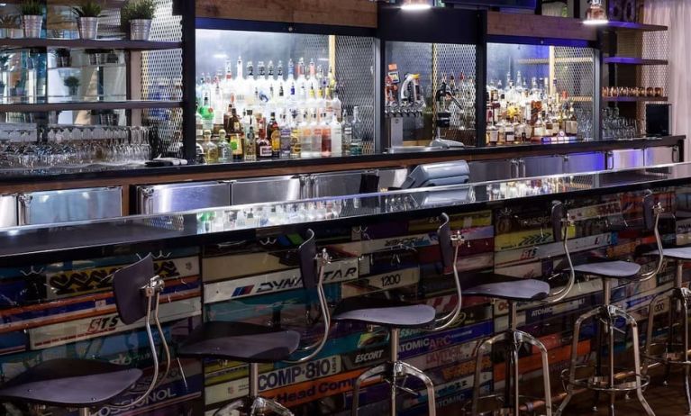 Hotel bar at Hilton Garden Inn Denver Downtown.