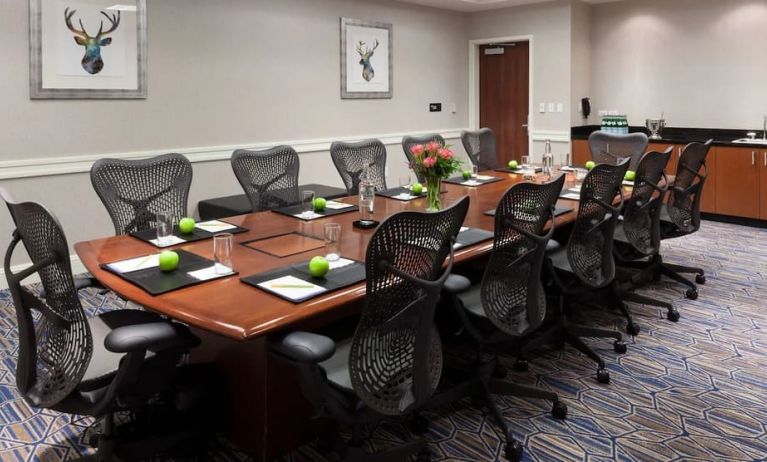 Meeting room at Hilton Garden Inn Denver Downtown.