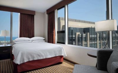 Day use room at Homewood Suites By Hilton Chicago Downtown/Magnificent Mile.