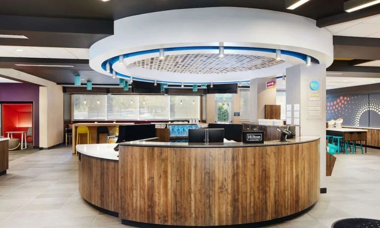 Reception desk at Tru By Hilton Atlanta Northlake Parkway.