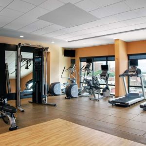 Fitness center at Hilton Garden Inn Mobile Downtown.