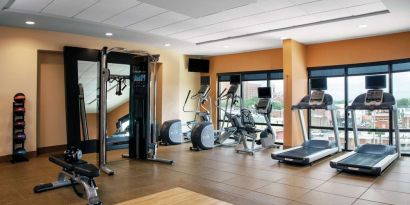 Fitness center at Hilton Garden Inn Mobile Downtown.