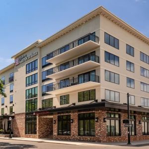 Hotel exterior at Hilton Garden Inn Mobile Downtown.