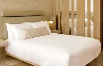 Queen bed at Shelborne South Beach.