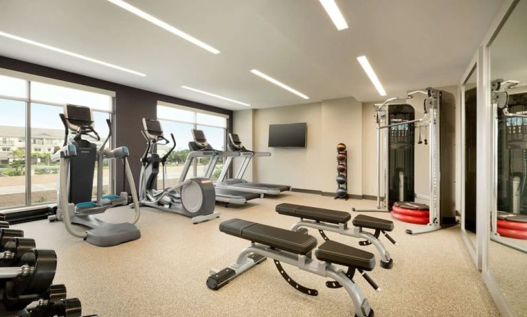 Fitness center at Embassy Suites By Hilton Oahu Kapolei.