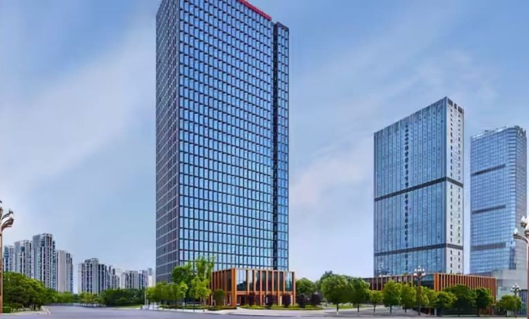 Hotel exterior at Hilton Garden Inn Chongqing Yubei Central Park.
