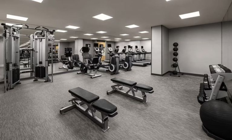 Fitness center at Courtyard San Diego Downtown.