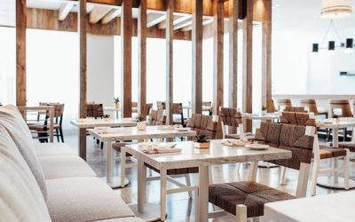 Dining room with comfortable seating, perfect for co-working at Cadillac Hotel & Beach Club, Autograph Collection.